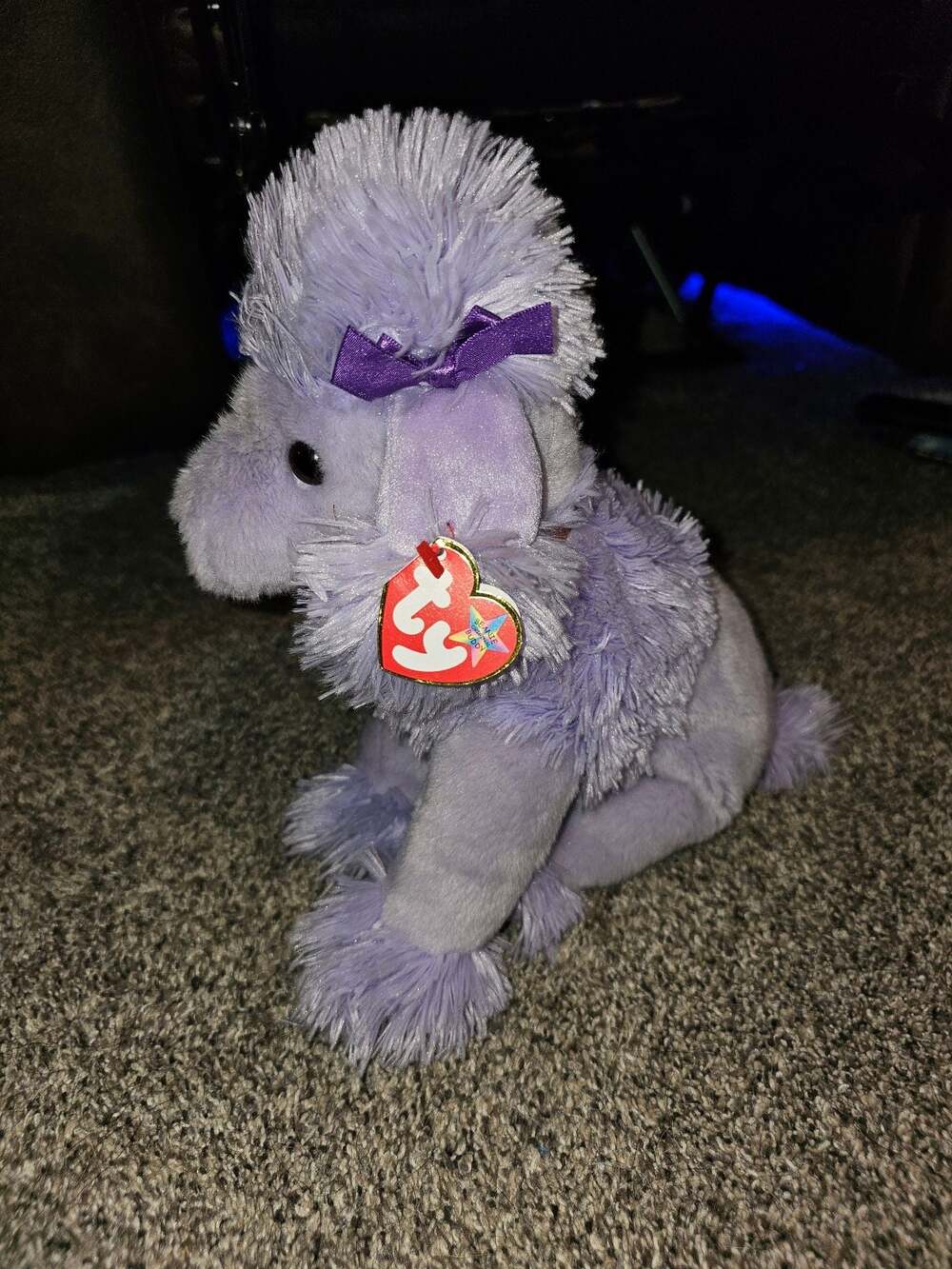 Ty Beanie Buddies Demure the Purple Poodle Plush